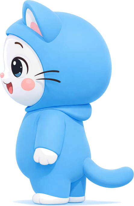 Mascot Quào Tea ló ra chào rồi núp vào