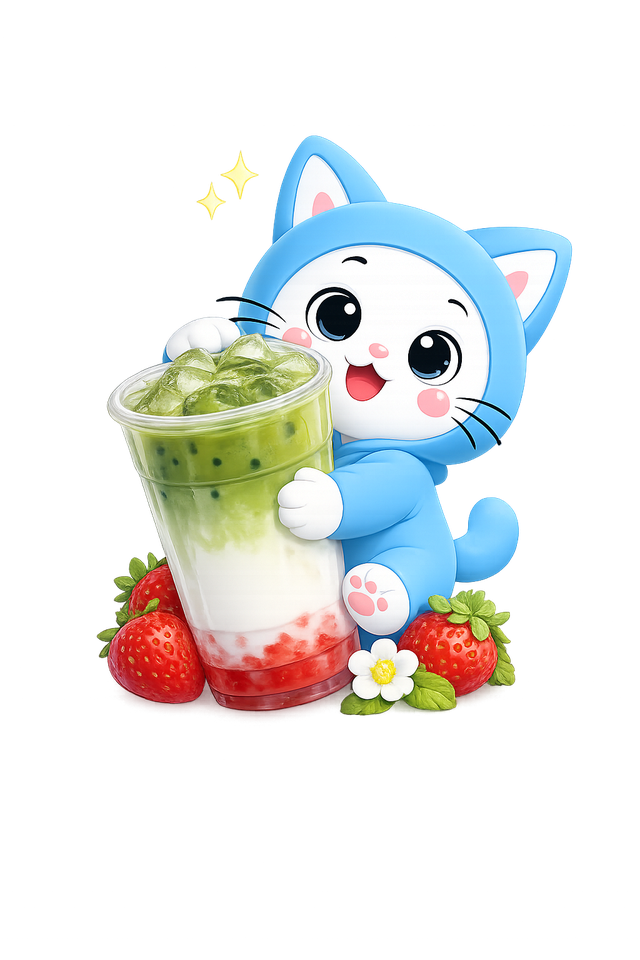 Matcha latte dâu kem mịn