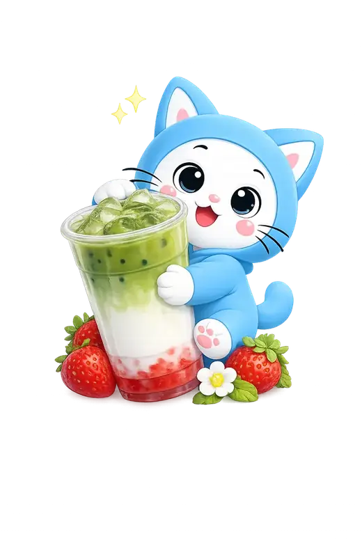Matcha latte dâu
